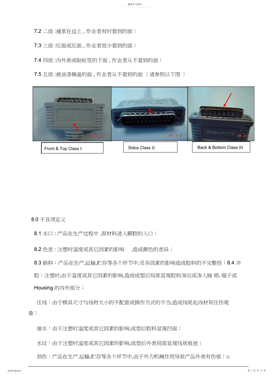 2022年连接器成型外观检验规范.docx_第2页