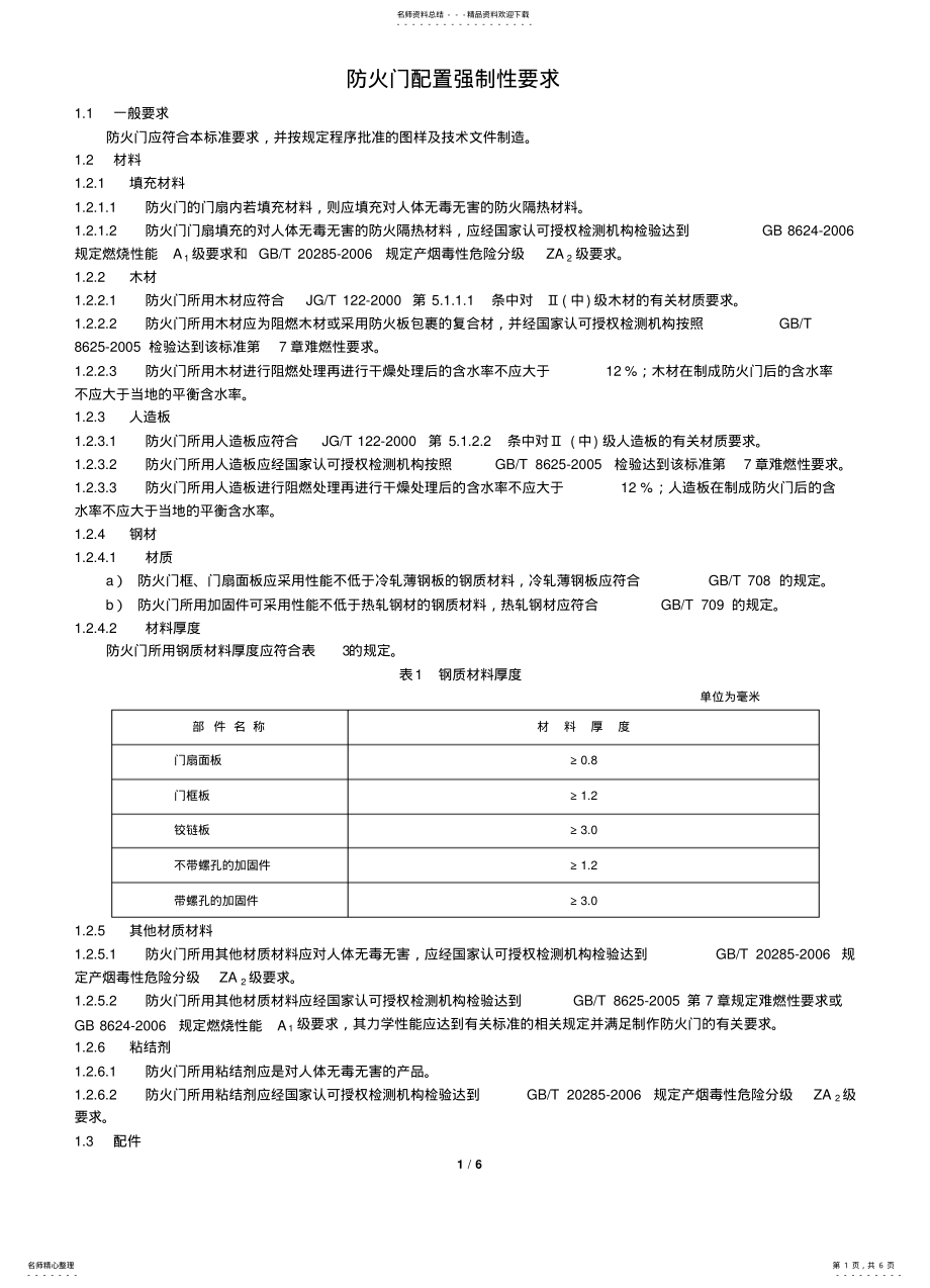 2022年防火门配置强制性要求 .pdf_第1页