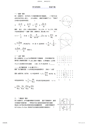 2022年高三物理高考电磁学汇编：带电粒子在磁场中的图形赏析 .pdf