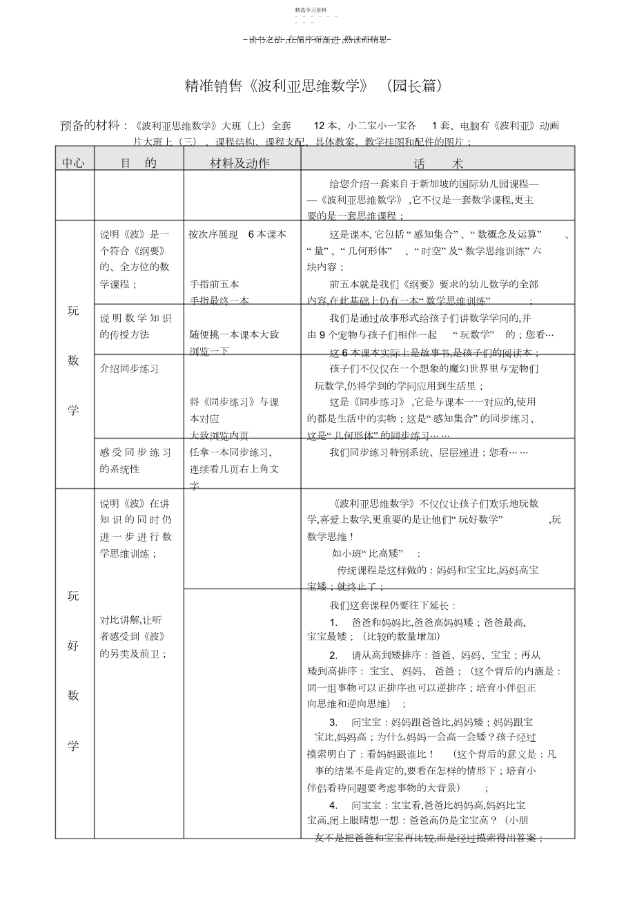 2022年培训学校面向幼儿园园长的精准销售话术.docx_第1页