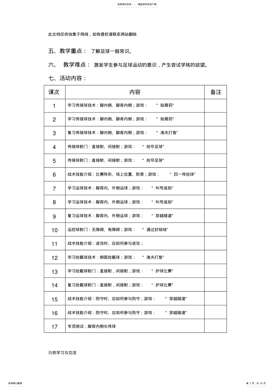 2022年小学足球校本教案及计划复习课程 .pdf_第2页