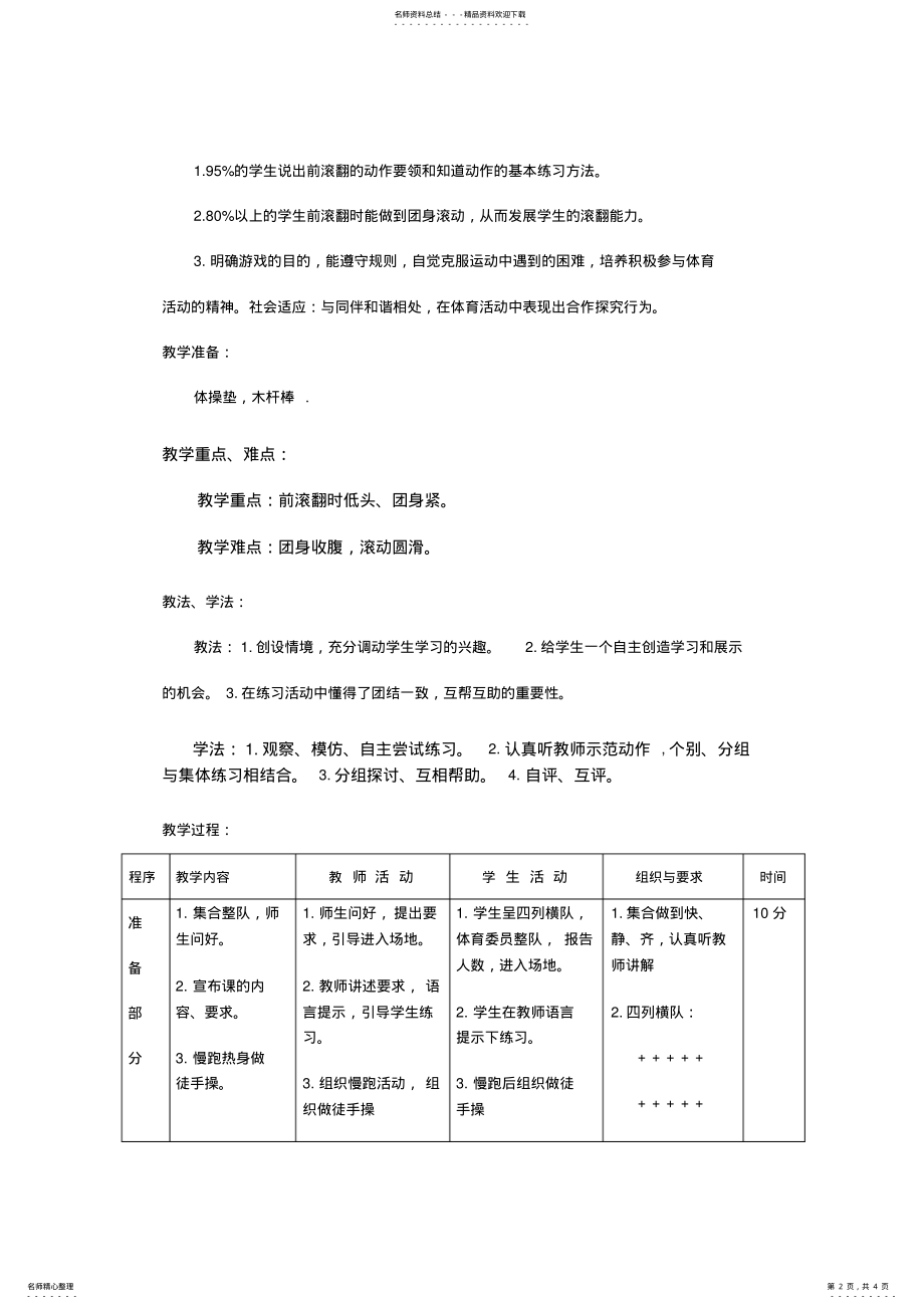 2022年小学四年级体育《前滚翻》 .pdf_第2页