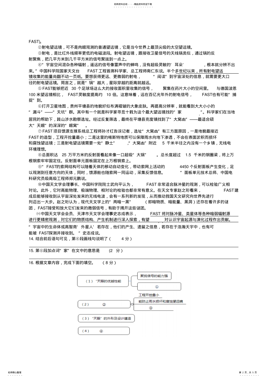 2022年崇明区初三一模语文试题 .pdf_第2页