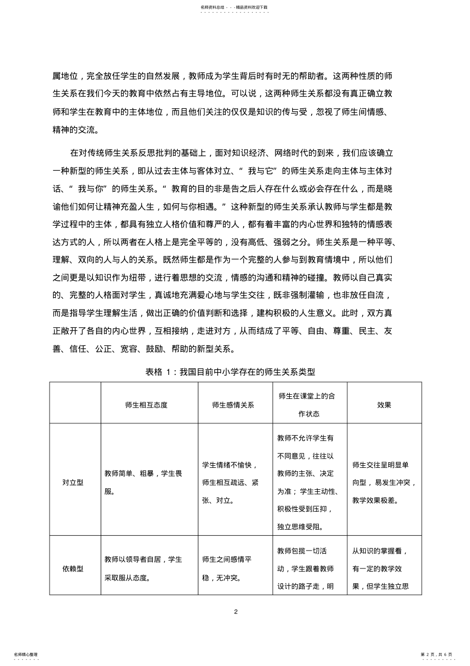 2022年如何构建和谐、民主的师生关系 .pdf_第2页