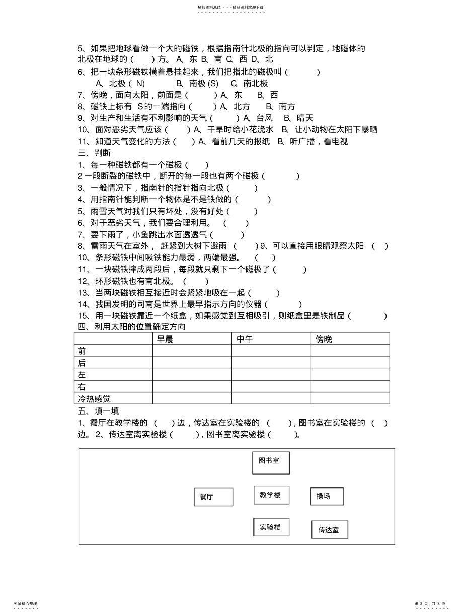 2022年青岛版小学科学二年级下册试题 .pdf_第2页