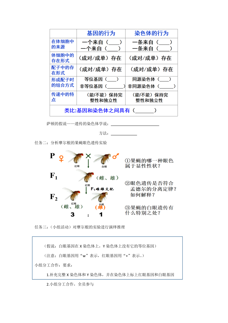 基因在染色体上(5)学案公开课.docx_第2页