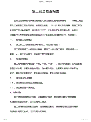 2022年复工安全检查报告[ .pdf