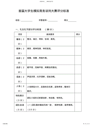 2022年首届大学生模拟商务谈判大赛决赛评分标准 .pdf