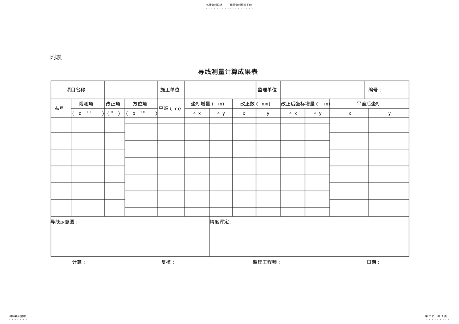 2022年导线测量观测记录表 .pdf_第2页