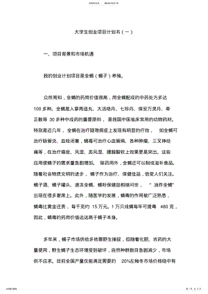 2022年大学生创业项目计划书 2.pdf