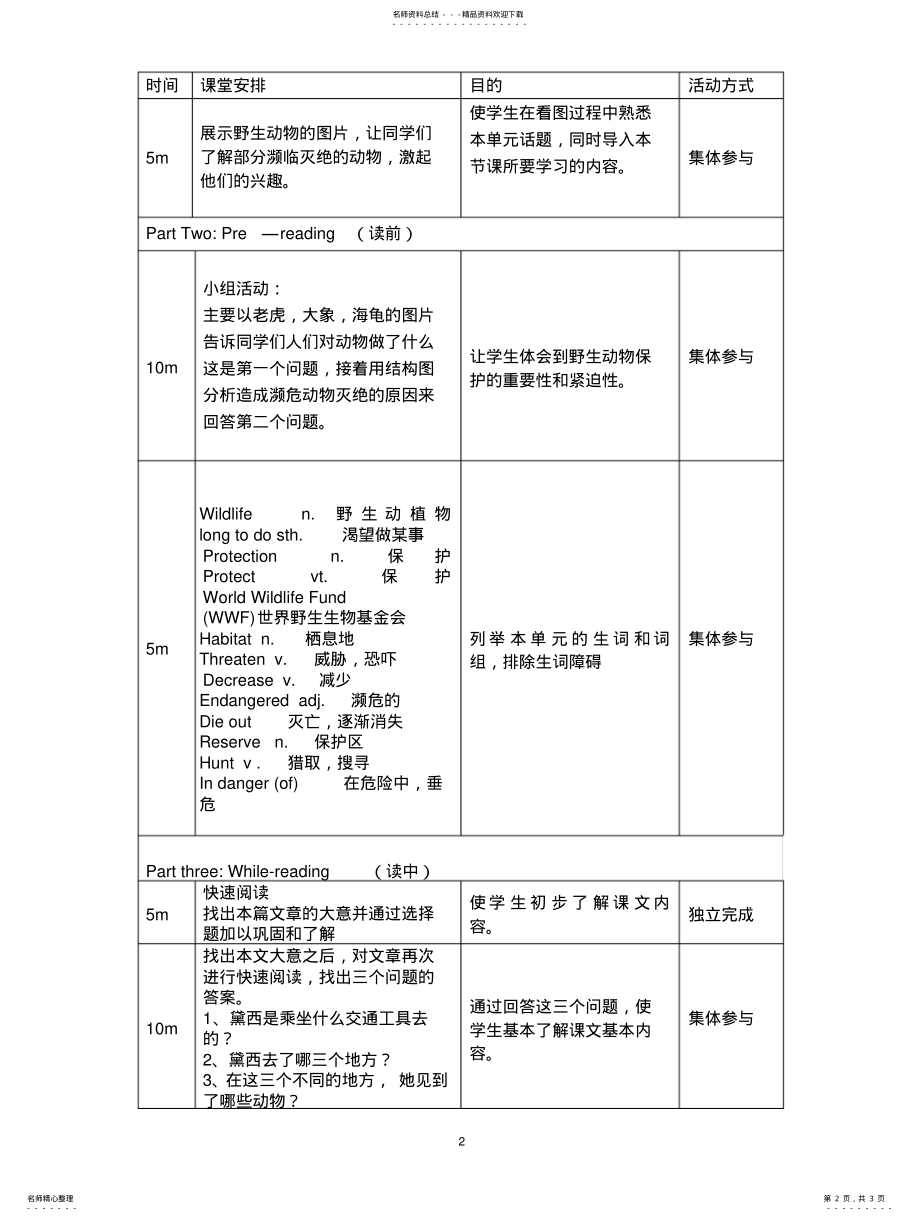 2022年高一英语必修一阅读部分说课稿 .pdf_第2页