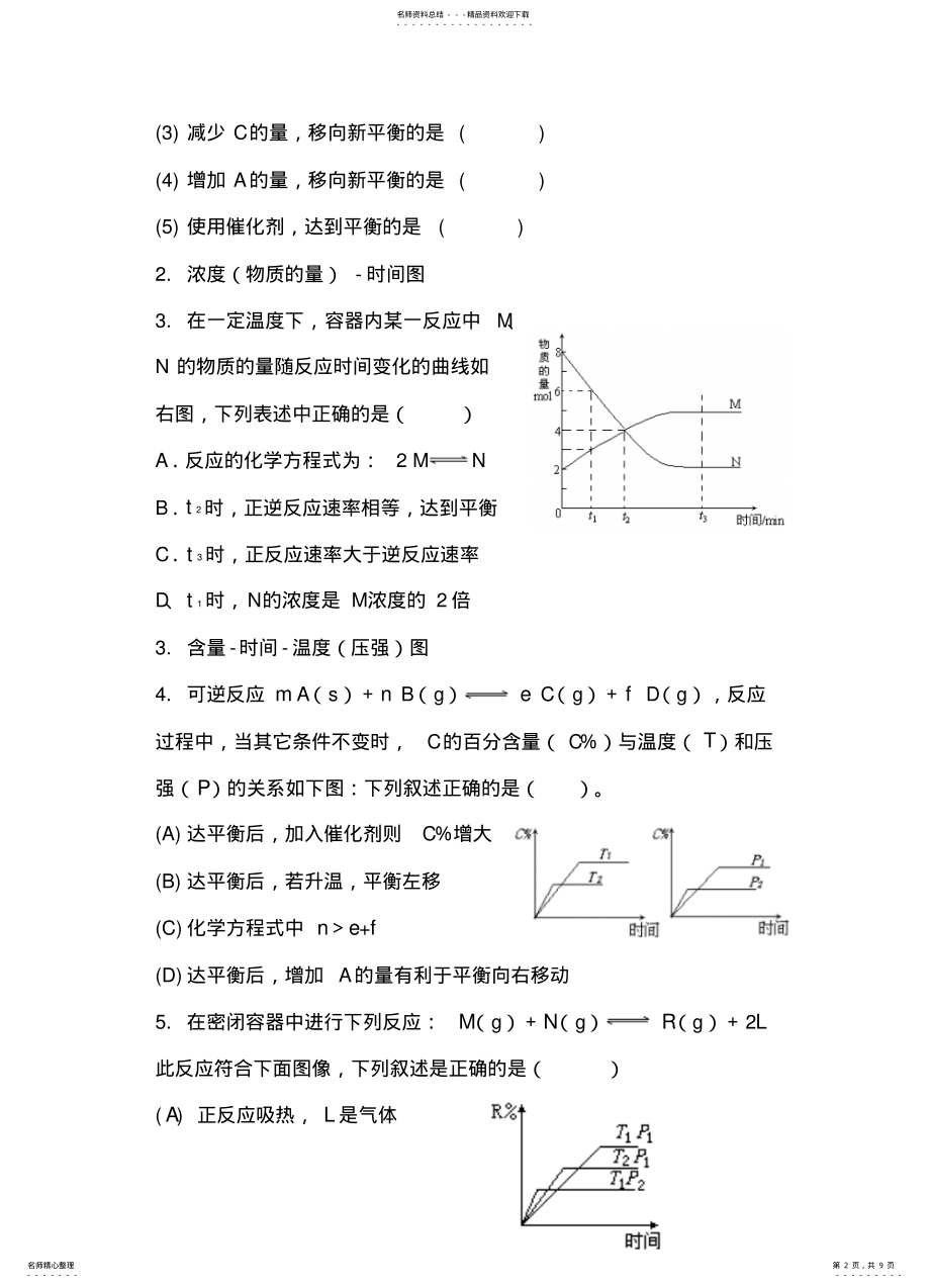 2022年高中化学化学平衡图像专题 .pdf_第2页