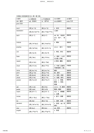 2022年外研版小学英语单词汇总汇编 .pdf