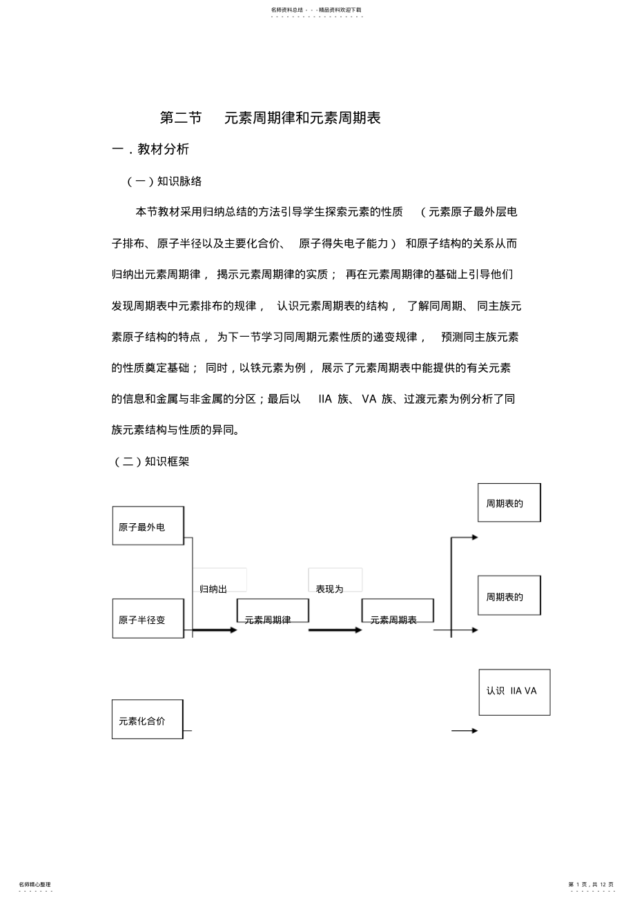 2022年高中化学必修二教案元素周期律和元素周期表 2.pdf_第1页