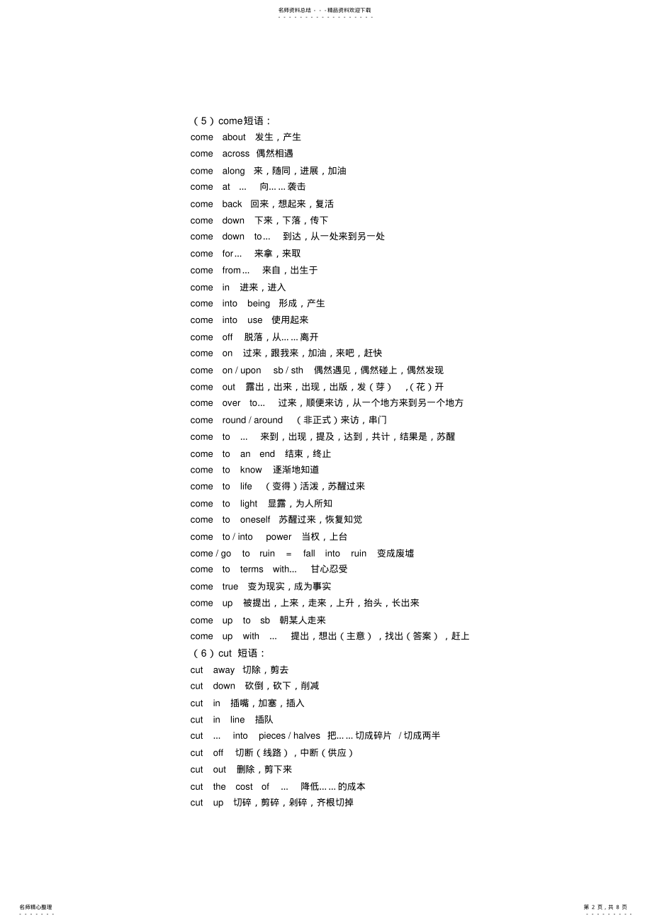 2022年高中英语常用短语动词 .pdf_第2页