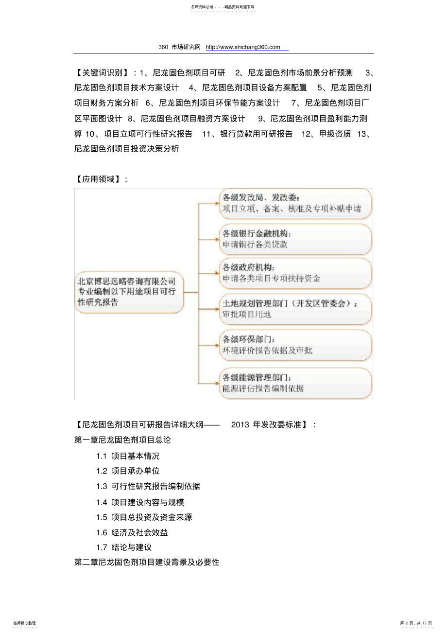 2022年如何编写尼龙固色剂项目可行性研究报告方案 .pdf_第2页