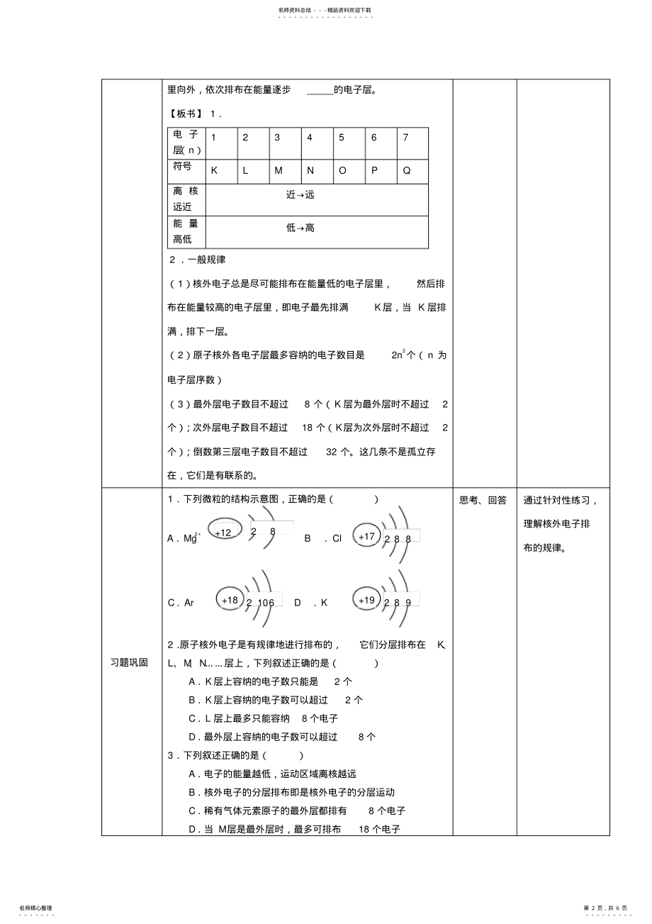 2022年高一化学__元素周期律教学设计 .pdf_第2页