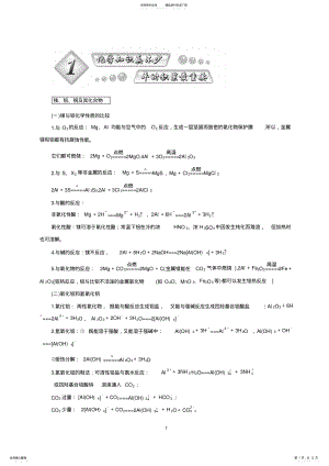 2022年高中元素化合物知识梳理 .pdf