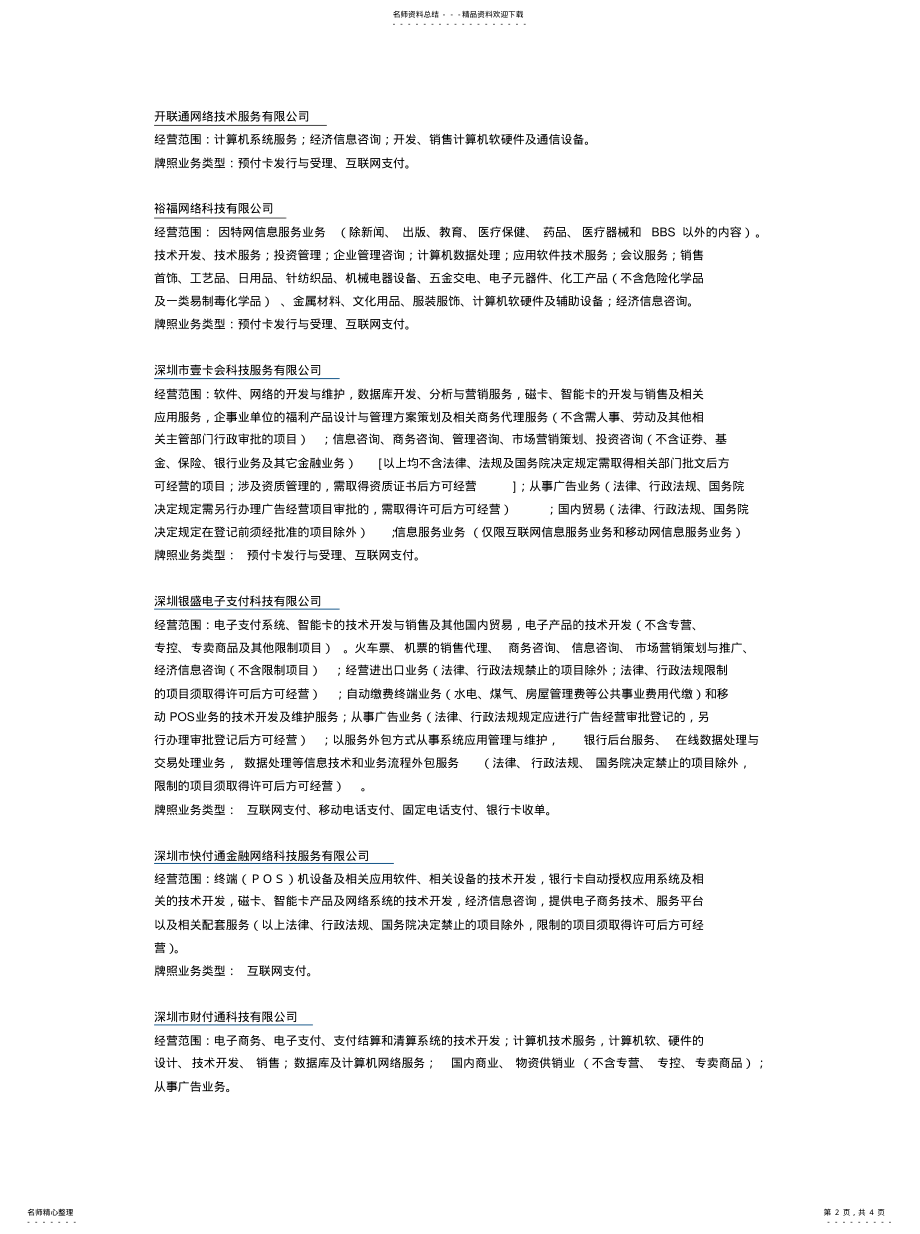 2022年家公示企业经营范围[归 .pdf_第2页