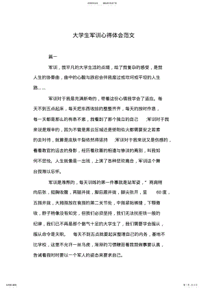 2022年大学生军训心得体会范文 .pdf