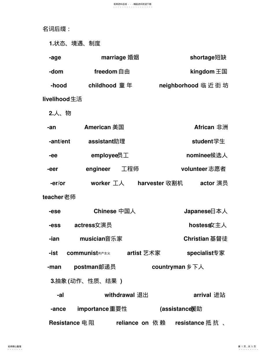 2022年常用词性后缀 .pdf_第1页