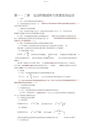 2022年高中物理会考知识点总结打印2.docx