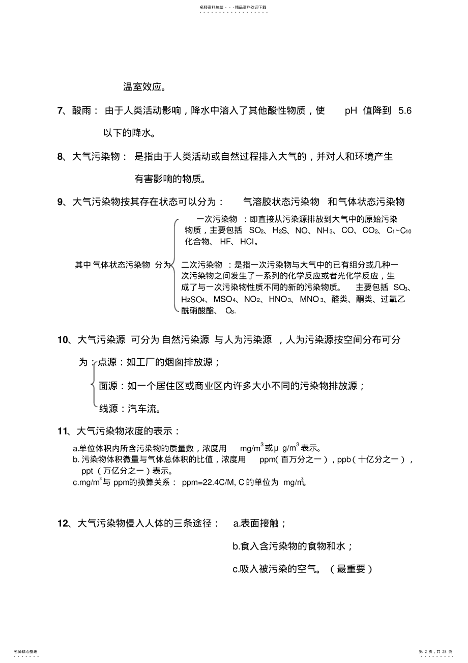 2022年大气污染控制工程第三版期末复习总结 .pdf_第2页