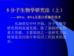 现代分子生物学ppt课件-第五章.ppt