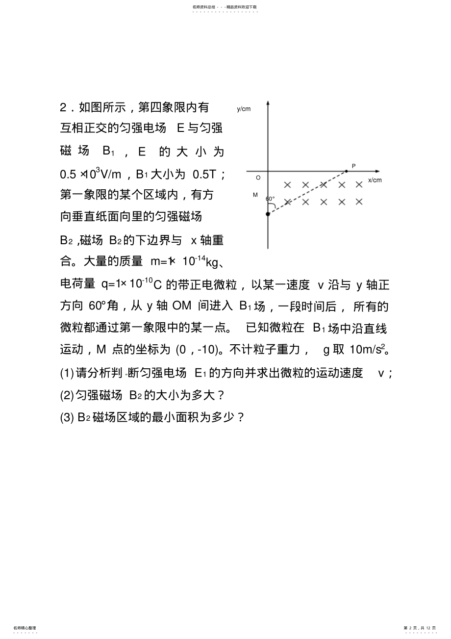 2022年高三物理磁场综合题 .pdf_第2页