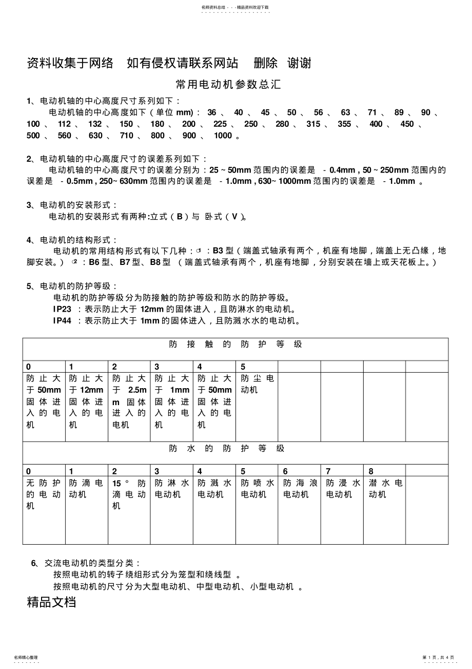 2022年常用电动机参数总汇 .pdf_第1页