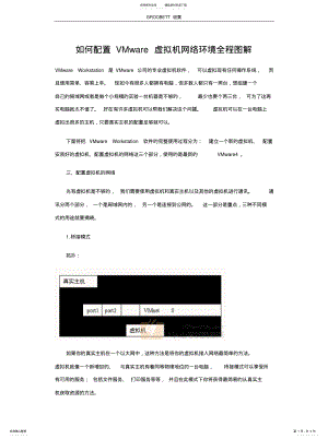 2022年如何配置VMware虚拟机网络环境全程图解 .pdf