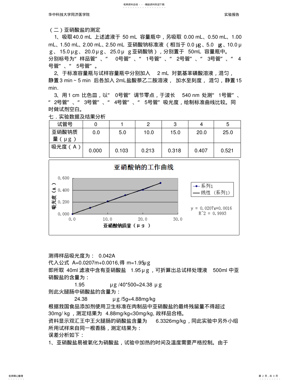 2022年香肠中亚硝酸盐含量的测定 .pdf_第2页