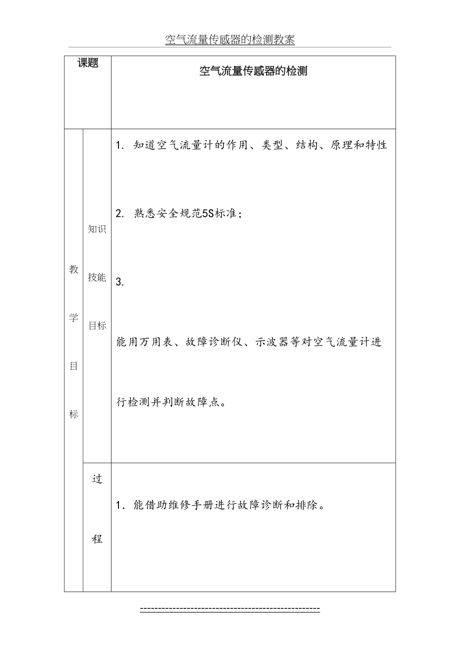 空气流量传感器的检测教案.doc_第2页