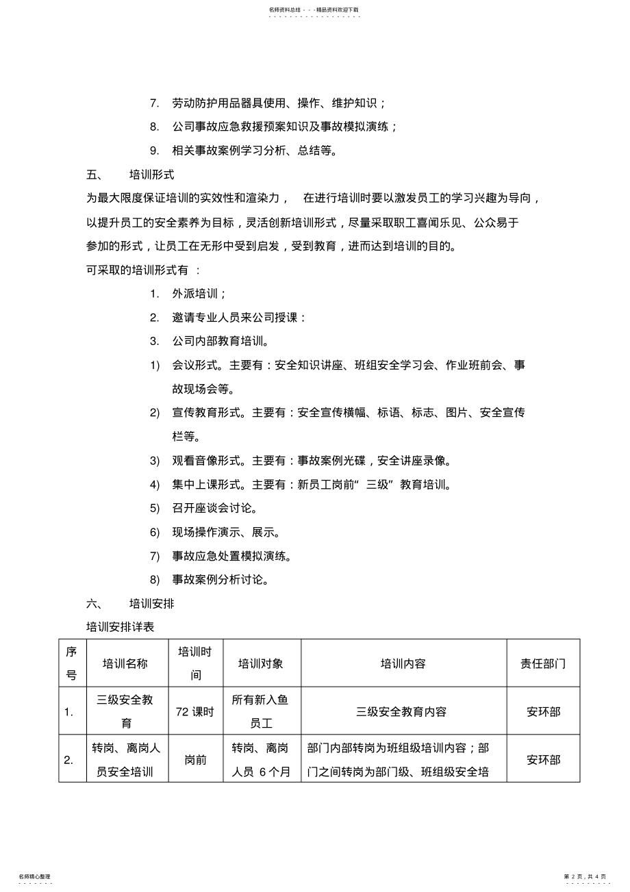 2022年安全培训计划 .pdf_第2页