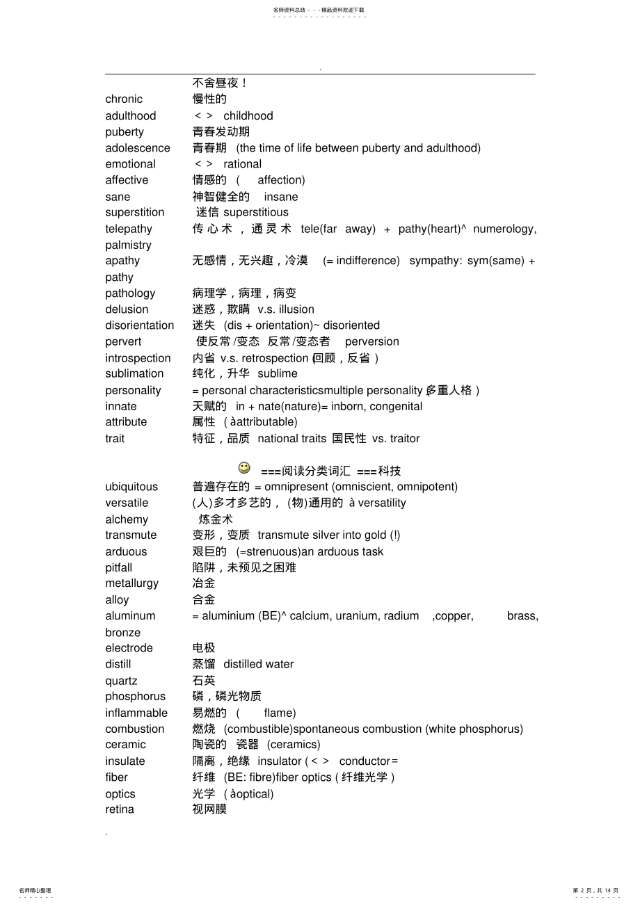 2022年雅思阅读分类词汇 .pdf_第2页