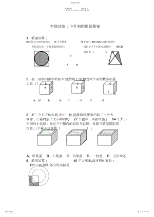 2022年小升初数学图形专题训练.docx