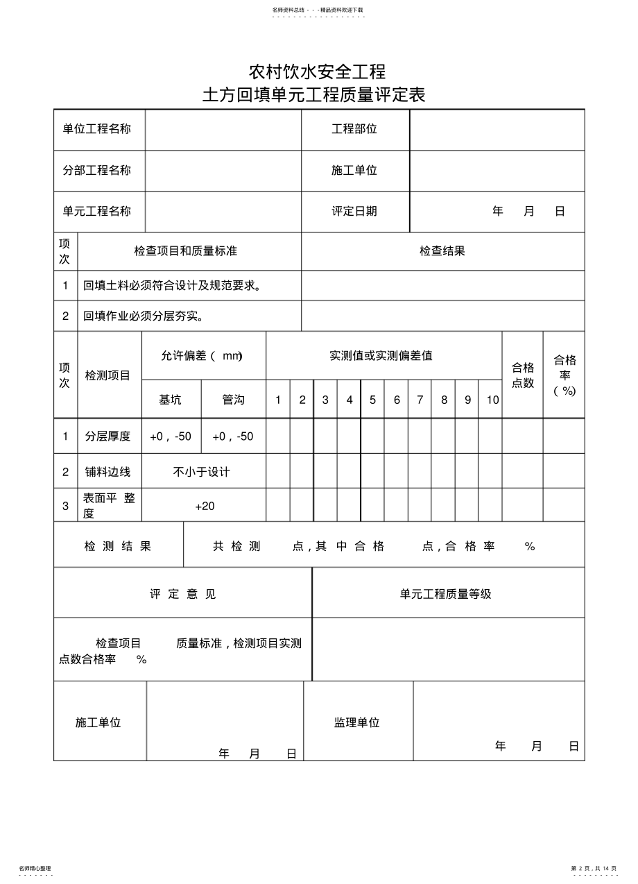 2022年安全饮水单元工程评定表 .pdf_第2页