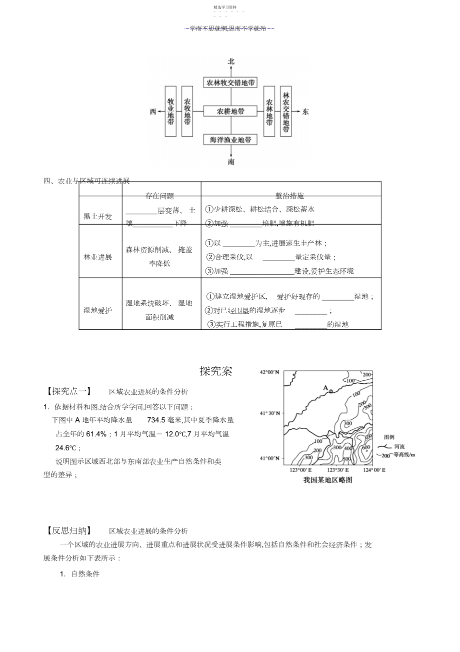 2022年学案----农业与区域可持续发展.docx_第2页