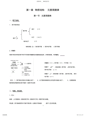 2022年高中化学必修二--物质结构--元素周期律知识点 .pdf