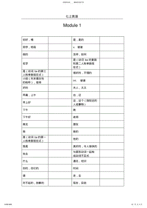 2022年外研社版七上英语单词默写表 .pdf