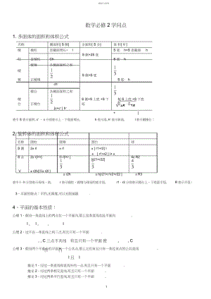 2022年高一数学必修二各章知识点总结4.docx