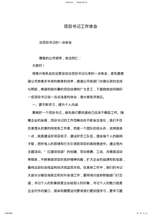 2022年项目书记工作体会 .pdf