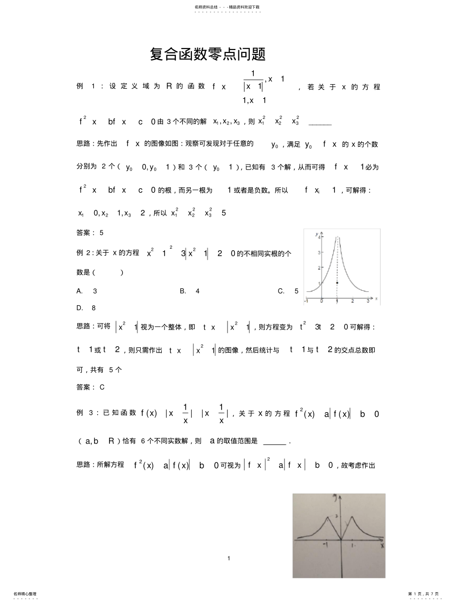 2022年复合函数零点问题专题 .pdf_第1页