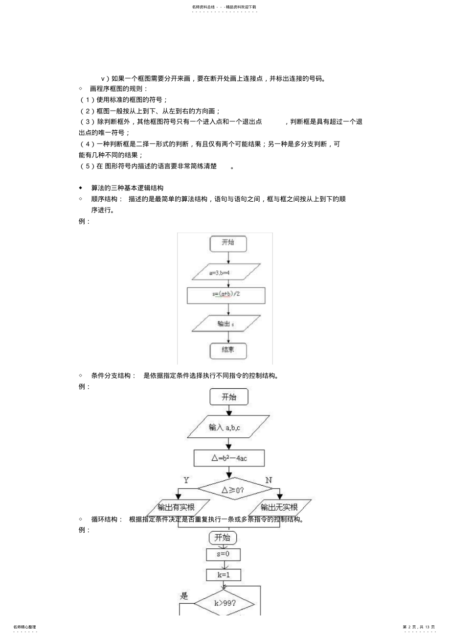 2022年高中必修算法知识点及例题总结 .pdf_第2页