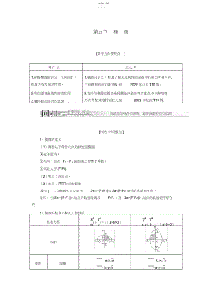 2022年高三数学一轮复习：椭圆.docx