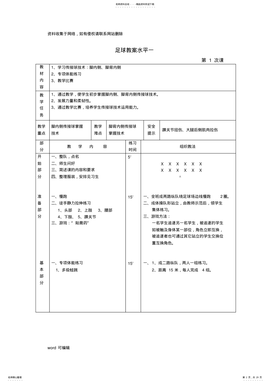 2022年小学水平一足球教案足球游戏教案知识讲解 .pdf_第2页