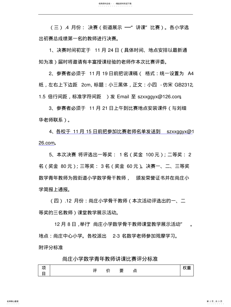 2022年青年教师讲课比赛实施方案 .pdf_第2页