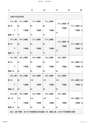 2022年尺码对照表 .pdf