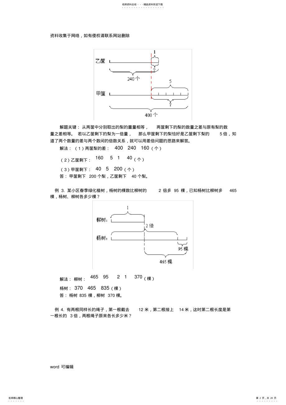 2022年小学四年级奥数和差问题说课讲解 .pdf_第2页