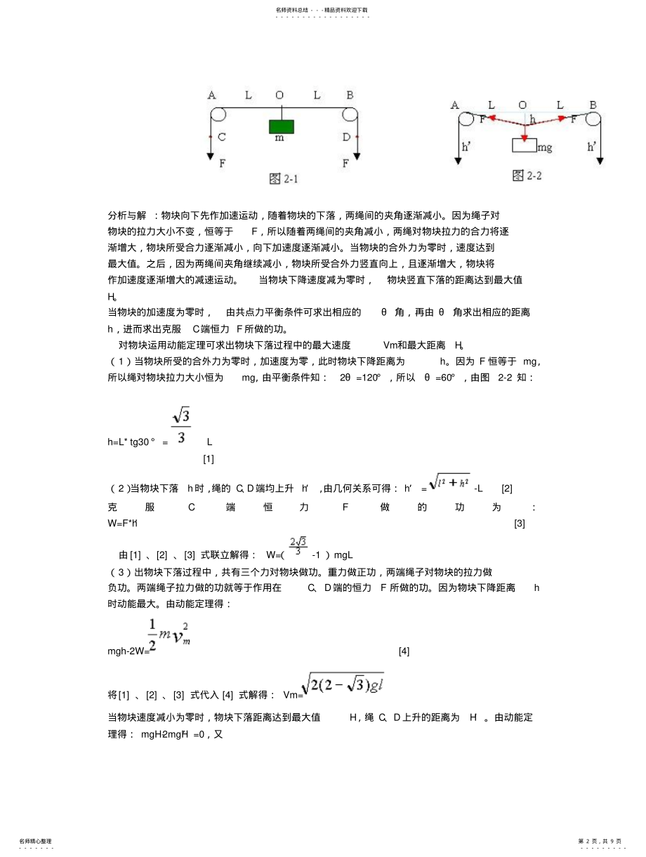 2022年高一物理力学典型例题 .pdf_第2页